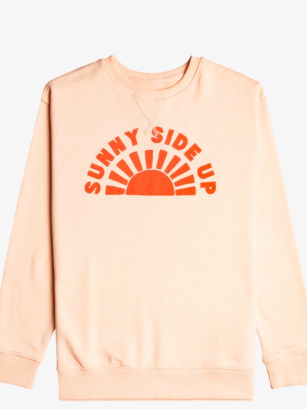 Billabong Sunny Side Up Crewneck Sweater - Peach/Orange